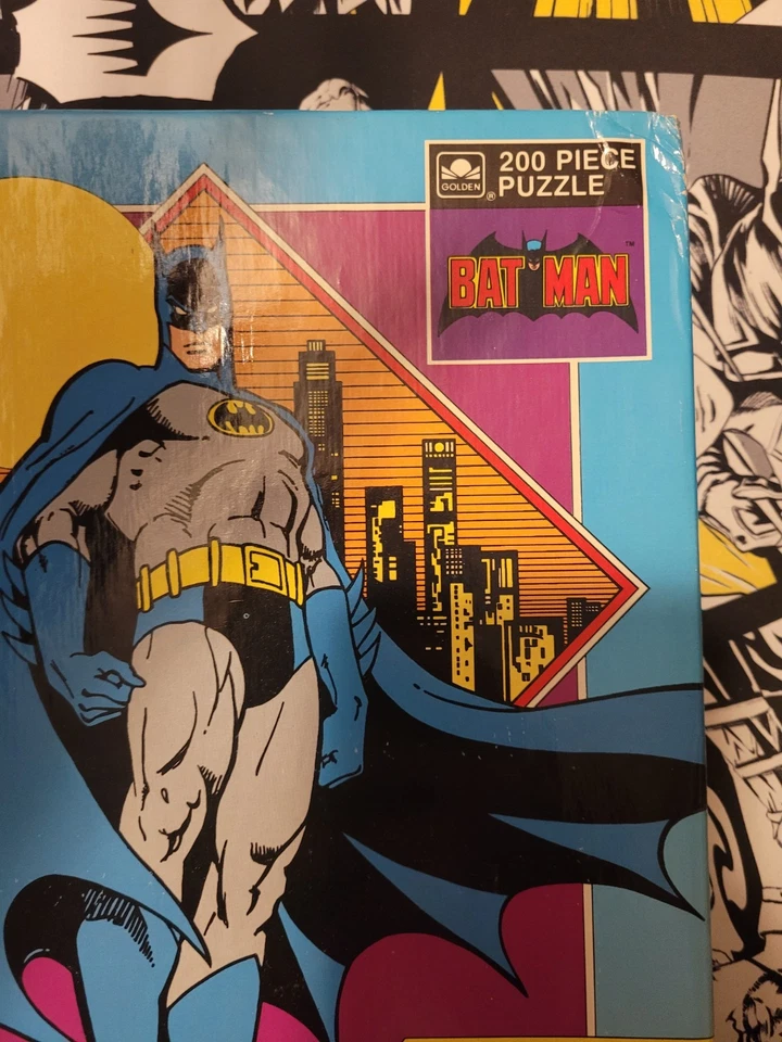 Vintage 1989 Batman Golden 200 Piece Puzzle Complete 14” By 18” - Sealed - Image 2 of 4
