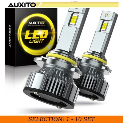 2-20 9006 HB4 LED Headlight Bulb Hi Low Beam Combo 6500K White Canbus AUXITO Y19