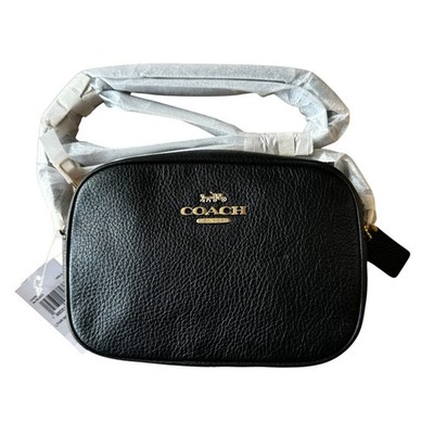 Coach Mini Jamie Camera Bag Black Pebble Leather Gold Hardware NWT CA069