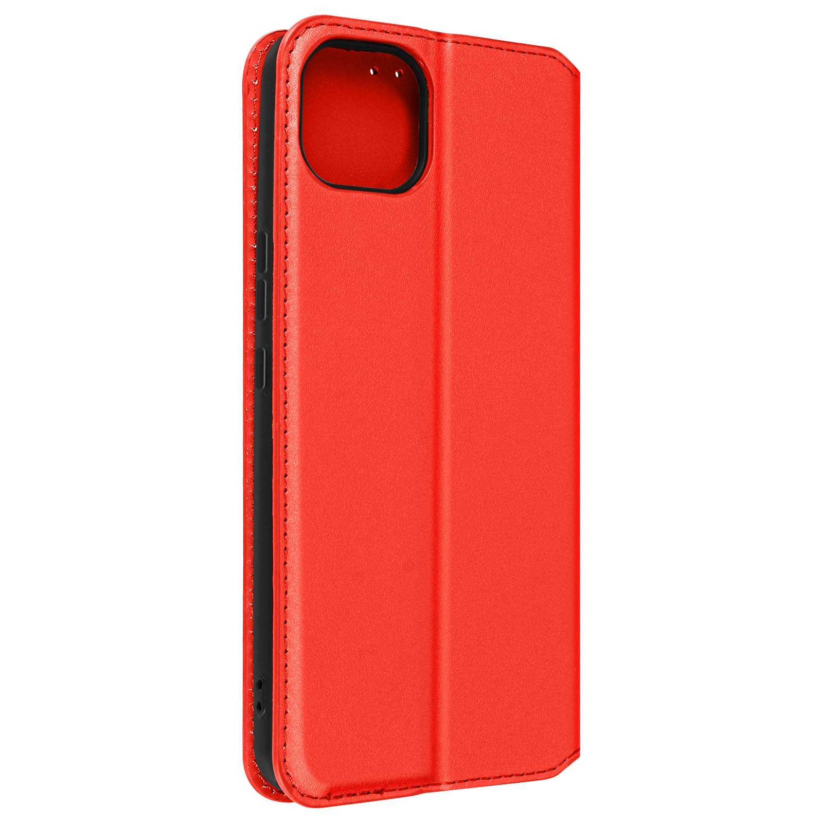 Étui portefeuille Wiko T10 Avizar en cuir PU rouge avec clapet magnétique