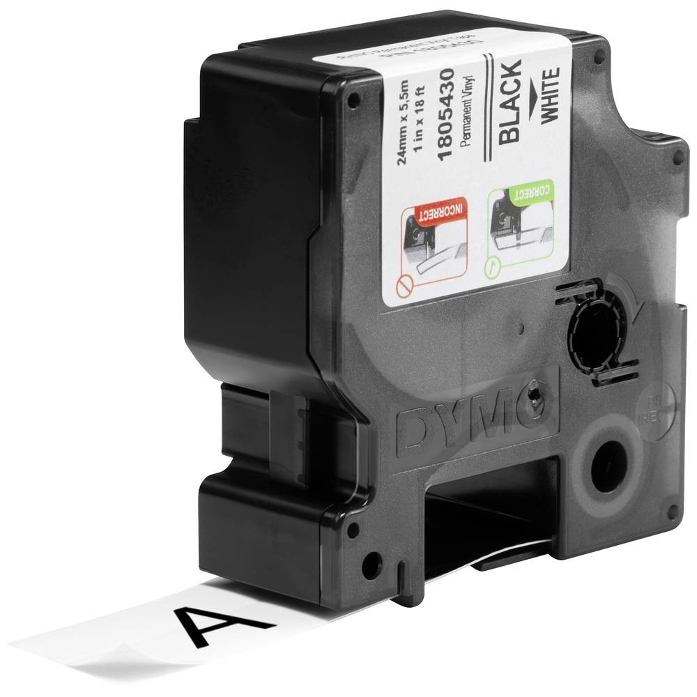 Ruban DYMO IND RHINO 1805430 blanc 24mm pour l'identification des câbles et blocs de jonction