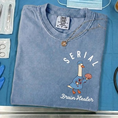 Funny Neurosurgeon Shirt Serial Brain Healer Silly Goose Comfort Colors