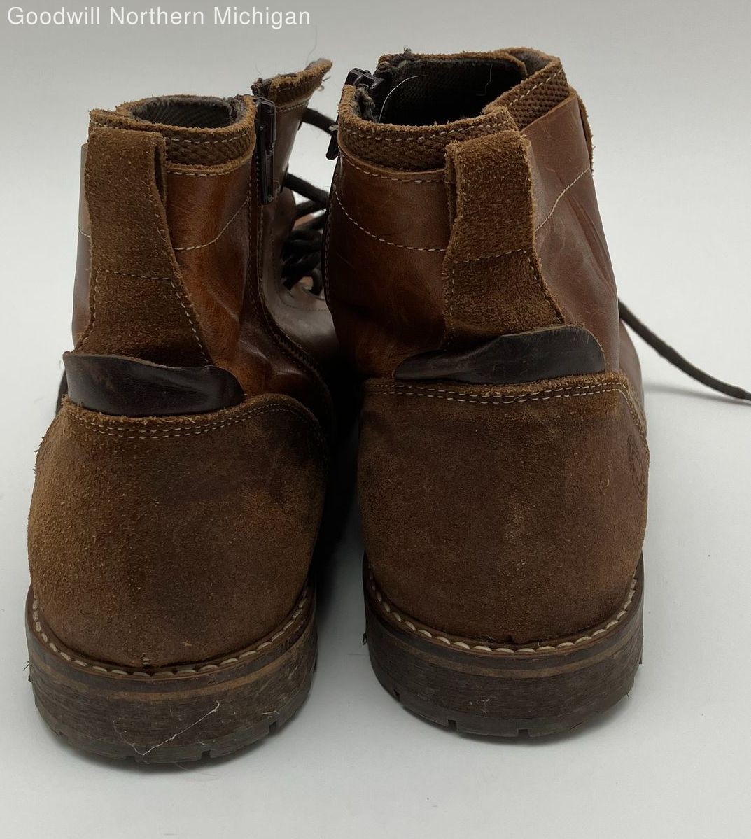 Original Style Handcrafted Brown Solid Lace Boot … - image 2