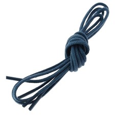 Les Lacets Français. Lacets ronds et fins. 2mm, Coton. Bleu arctique.  - 