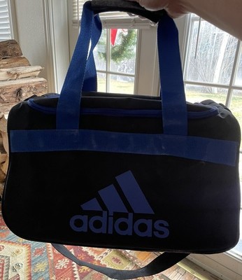 Adidas Duffle Gym Bag Diablo Small Blue Black Gray