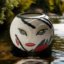 Candle Holder Planter Partylite Enchanted Empress Face Home Deco Collectible