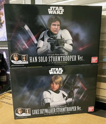 Bandai Star Wars 1/12 Han Solo and Luke Skywalker Stormtrooper Ver. Model Kits
