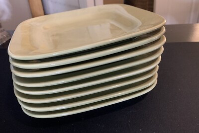 Target Home Plates - Olive/pea Green Square Dishwasher Safe (8)