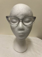 Vintage SELECTA Silver Cat Eye 12K GF Eyeglasses Frame France 48-20-135 b69