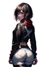Mikasa Attack on Titan Waifu Weatherproof Anime Sticker 6" Car Decal