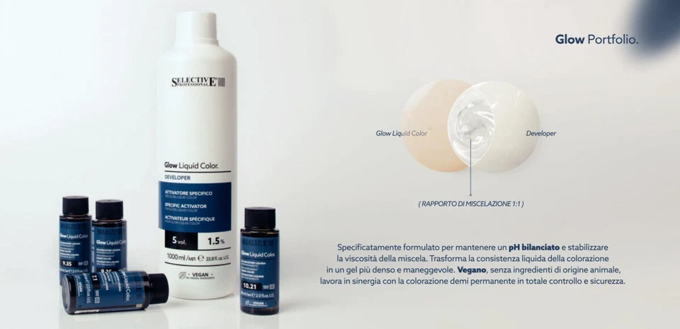 Selective Professional Glow Liquid Color colorazione demi-permanente gel vegana - Immagine 2 di 4