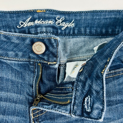 American Eagle Boyfriend Womens Denim Shorts Size 2 Blue Stretch - Picture 3 of 10