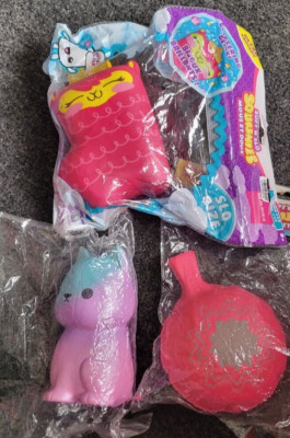 3 PACK SOFT'N SLO SQUISHIES MOUST ET DOUX: 1 LLAMA + 1 CAT + 1 Whoopee Cushion