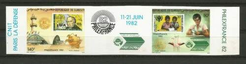 Timbres de Djibouti avec 2 timbres