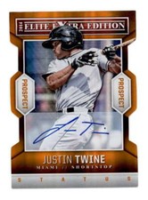 JUSTIN TWINE 2014 ELITE EXTRA EDITION DIE-CUT ROOKIE GOLD AUTO #05/10 BF2960