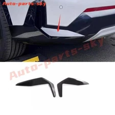 ABS GLossy Black *2Pcs after Bumper  Lip Corner Cover Trim For BMW X1 2023-2024