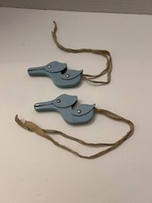 Vintage 1940 s Blue Stork Baby Crib, Blanket Clips Plastic/Bakelite