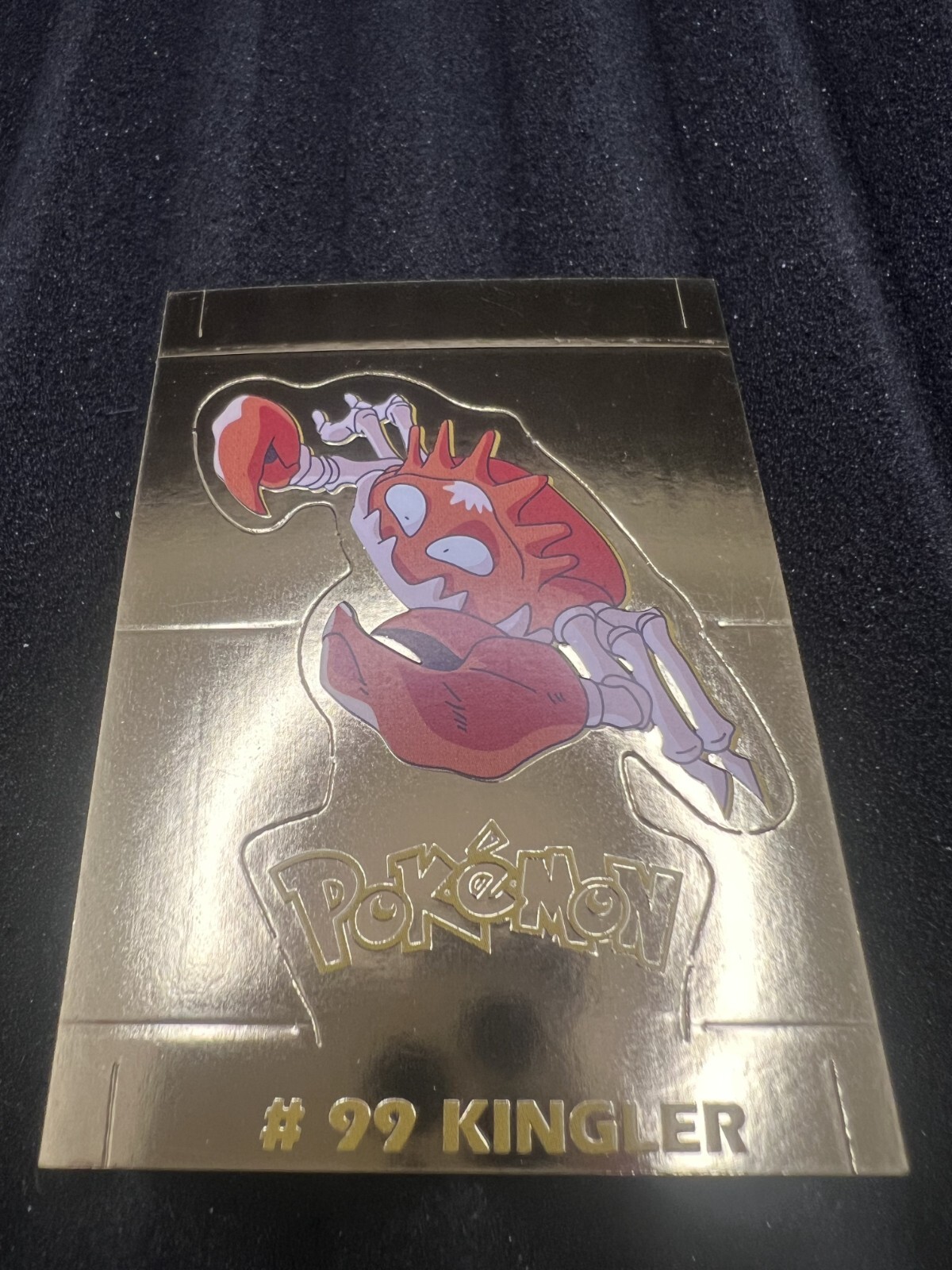 Kingler #99 - Gold Holo - 2000 Navarrete Kanto Buildable Card - Pokemon Card
