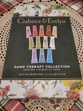 Crabtree & Evelyn Hand Therapy Collection Beautiful Gift Tin 12 Tubes 0.9oz Each
