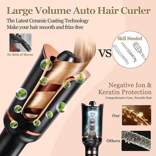 Lockenstab Automatisch,Lockenstab Große Locken mit 4 Einstellbare Temperatur DE - Bild 6 von 24