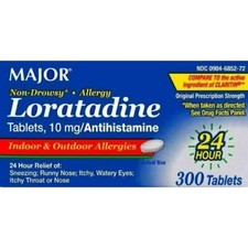 Major Allergy Loratadine, 10mg - 300 Tablets