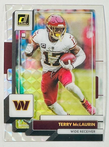 Terry McLaurin 2022 Panini Clearly Donruss Silver Mosaic Holo SSP Commanders