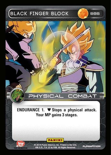 DBZ Dragon Ball Z TCG Card Panini Premiere S85 Black Finger Block