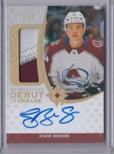 2020-21 Upper Deck Ultimate Collection Debut Threads Shane Bowers RC Auto /99