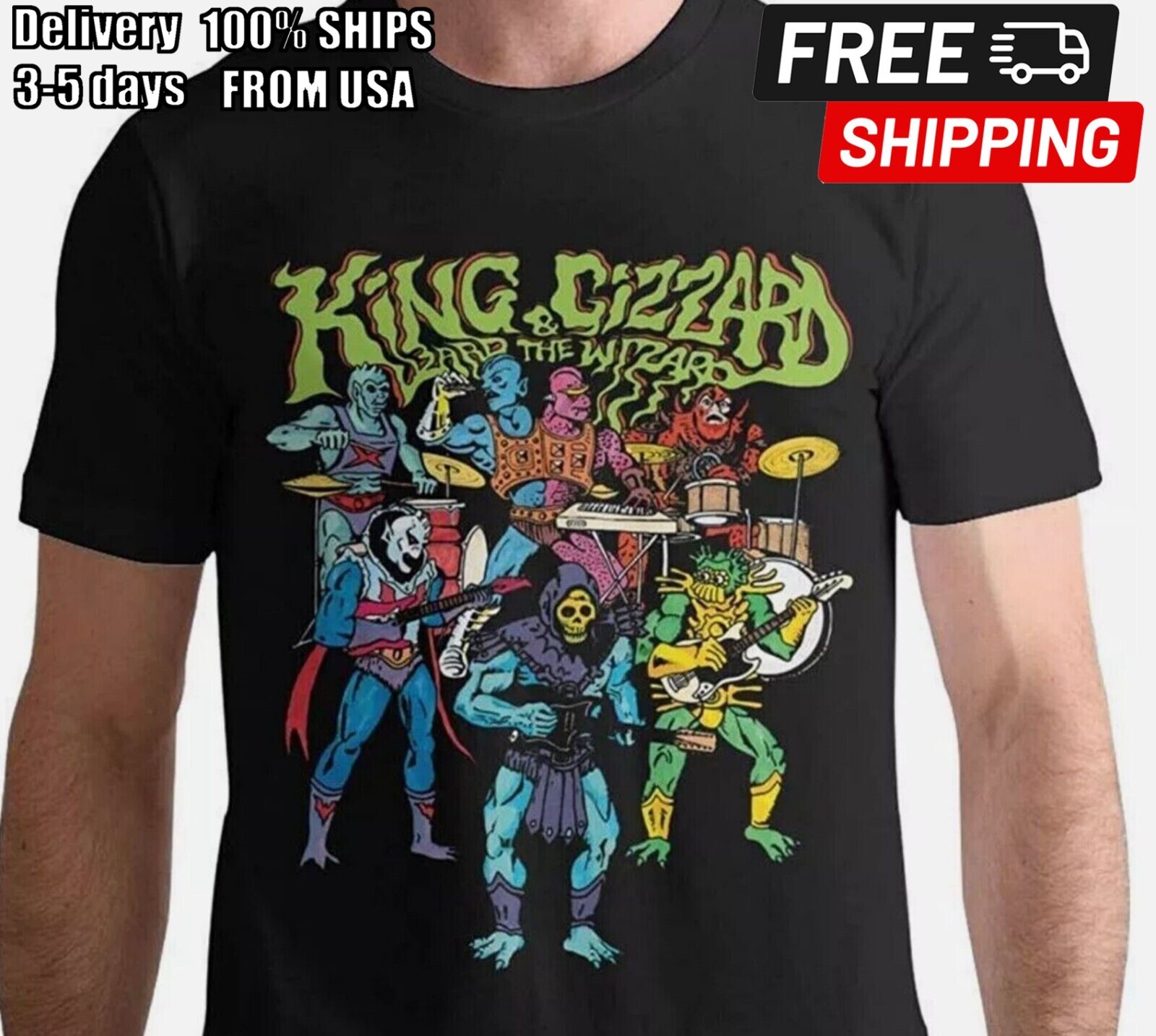 New King Gizzard And The Lizard Wizard Shirt Cotton Men S-5XL Tee