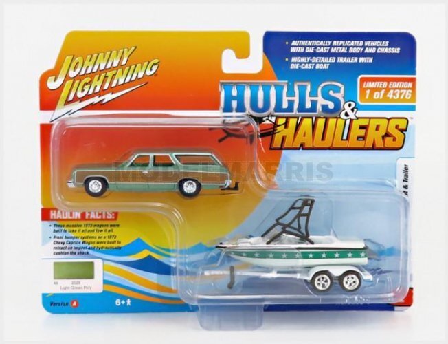 JOHNNY LIGHTNING JLSP204A-JLBT015 CHEVROLET - CAPRICE WITH TRAILER AND BOAT 1973