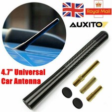 4.7inch Antenna Car Carbon Radio Fiber Antena FM/AM Black Kit Universal w/ Screw