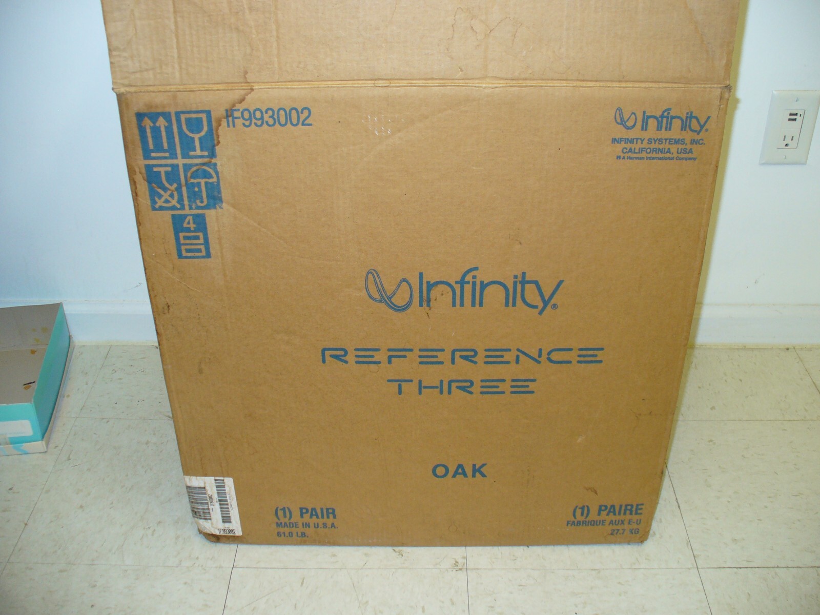 Infinity J390 8" Woofer 5" Mid Three Way Speakers Reference Three with