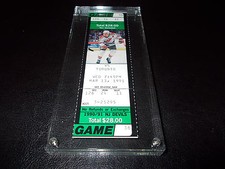 1/2 Pound Slabbed Paperweight New Jersey Devils Full Ticket 3/13/91 John Maclean