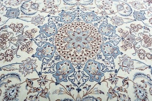Perserteppich Nain 9LA 360 x 248 cm Orientteppich mit Seide - Beige - Bild 6 von 12
