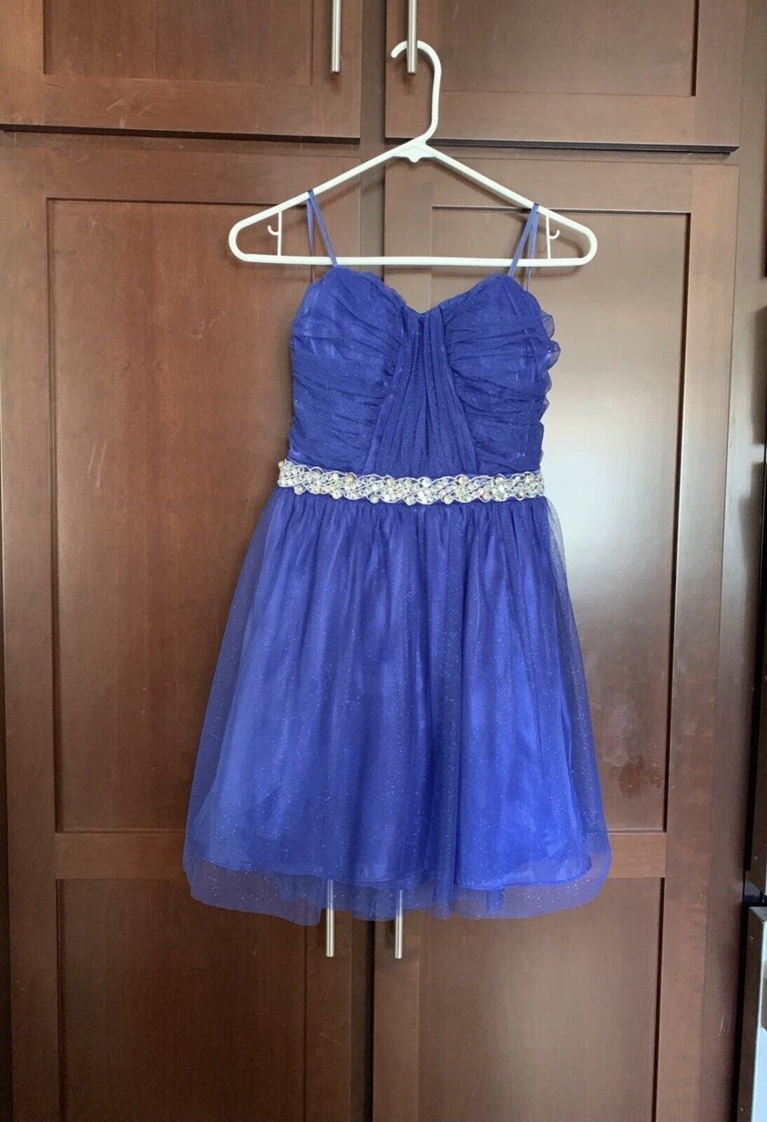 Royal Blue Short Homecoming Prom online shop Special price for a limited time Tule With Dress Glittery Overla