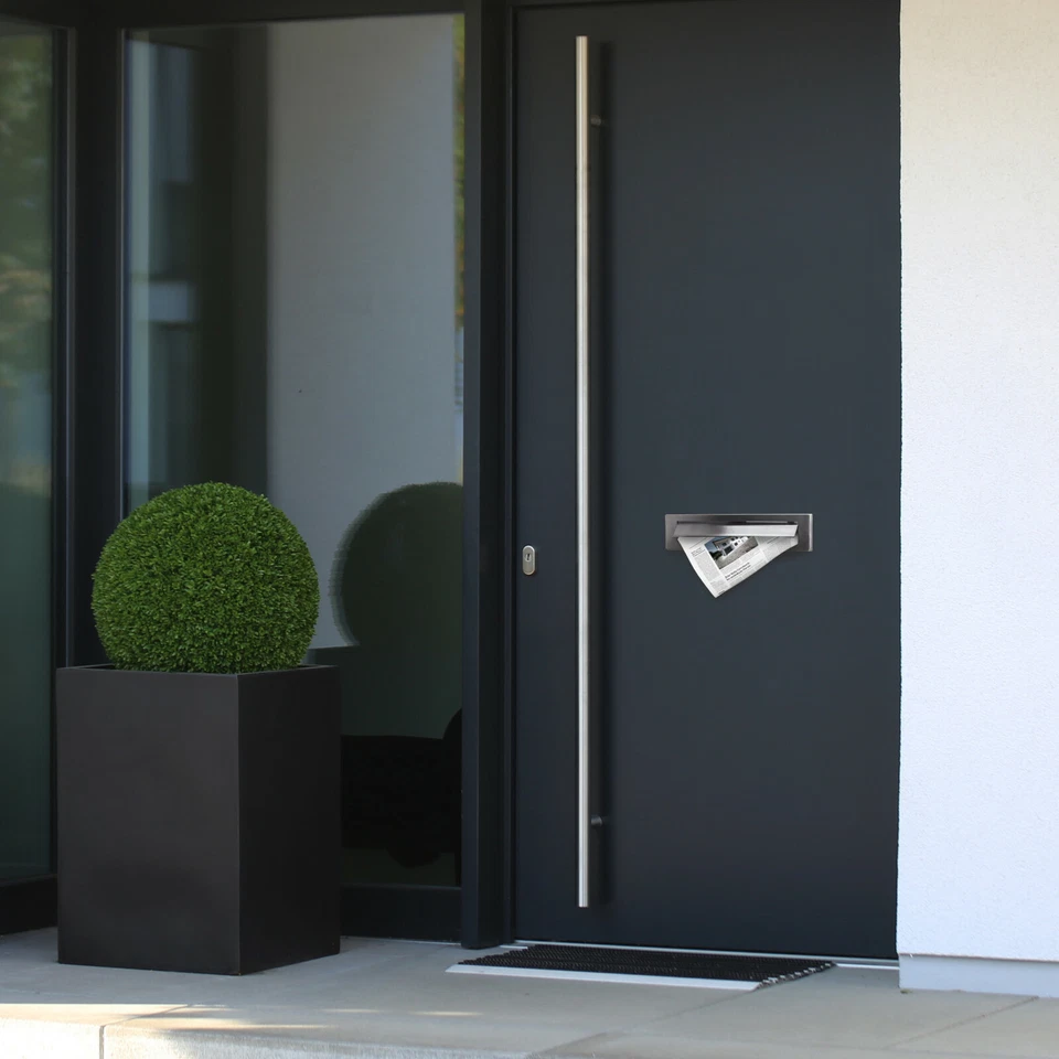 Briefeinwurf Edelstahl Briefklappe Post Briefschlitz Postklappe Tür 340 x 76 mm - Bild 4 von 4