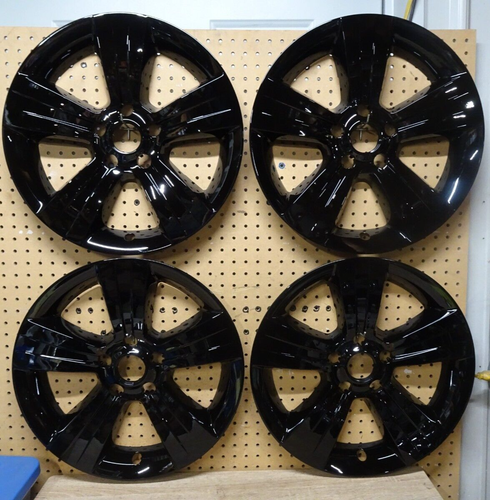 Set of 4 Gloss Black 5 Spoke 18 Wheel Skins for Dodge Charger SXT 2015