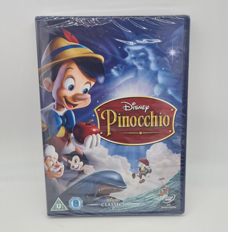 PINOCCHIO WITH O-RING SLEEVE & DISNEY CLASSICS 2 ON FRONT & SPINE DVD NEW SEALED - Image 5