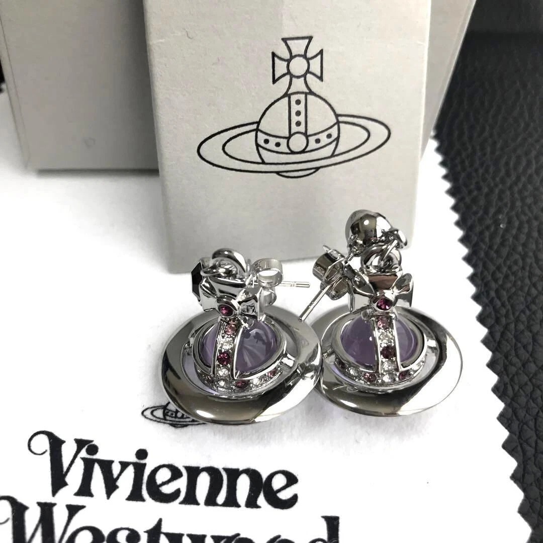 Vivienne Westwood ピアス 62010038-02P019 SOLID ORB SILVER Solid Orb Earrings in PLATINUM | Vivienne Westwood®