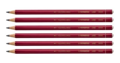 6x Stabilo® Graphitstift ALL Zeichenbleistift Bleistift Zeichenstift 8008, 2B