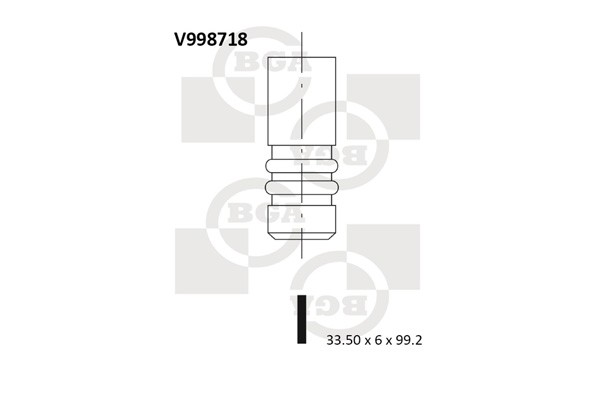 Fits BGA V998718 ENGINE VALVE