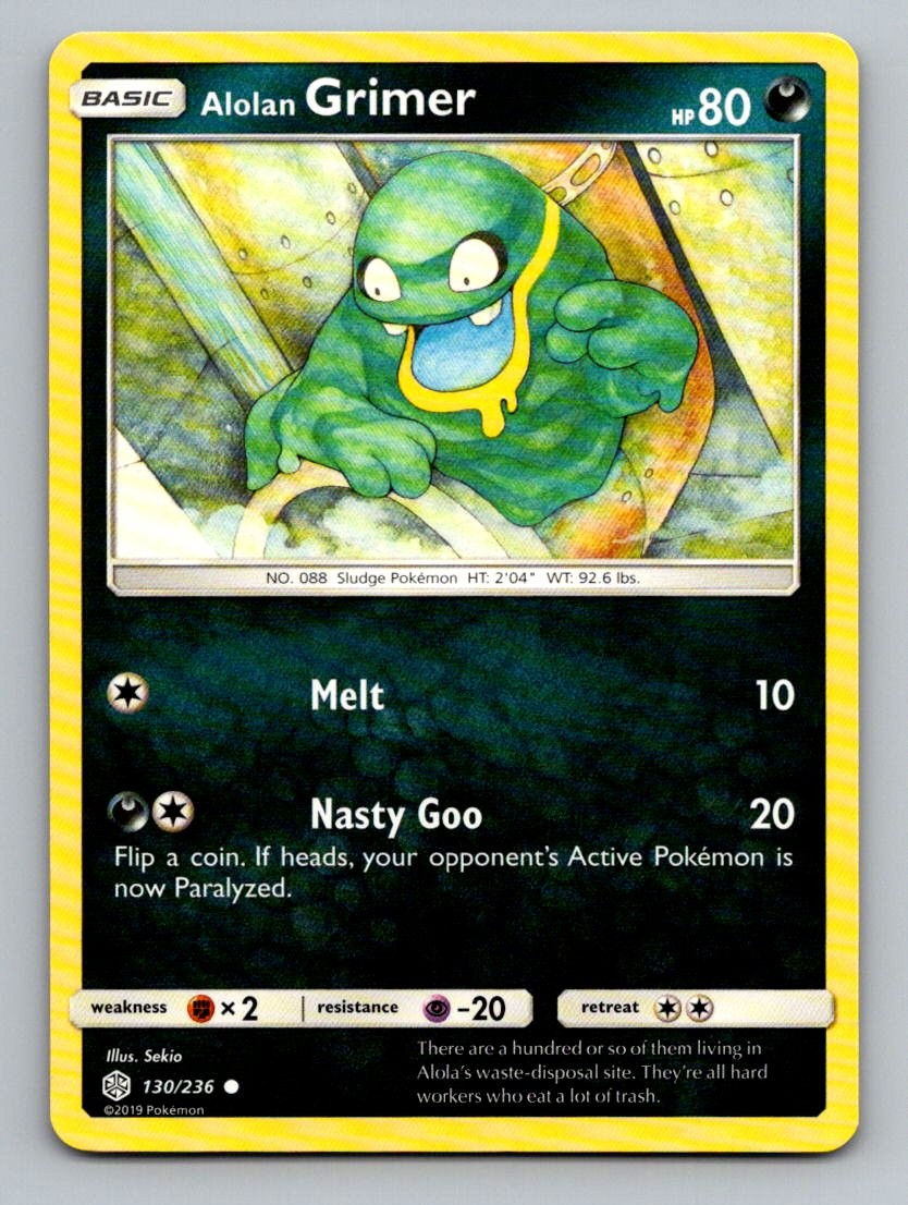 Alolan Grimer 130/236 Common Cosmic Eclipse Pokemon Lightly Played