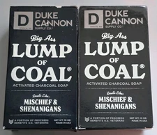 2pk Duke Cannon Big Ass Lump Of Coal Activated Charcoal Soap 10oz