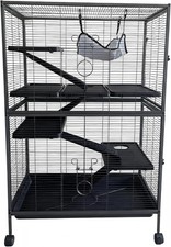 Ferret Cage 6-Tier Sugar Glider House with Ramp Wrought Iron Critter Nation Cage