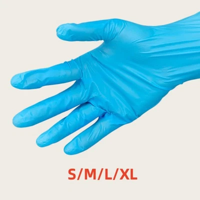 Gummihandschuhe Nitrilhandschuhe Weiß Blau Einwegartikel öl-und säurebeständig - Bild 1 von 4