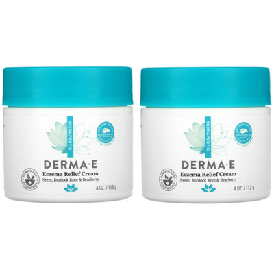 Derma-E Eczema Relief Cream 4 oz (Pack of 2)