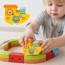 Magical Track Train USB Rechargeable 3D Building Tracks H OT Gift Cube UK S6O2