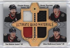 2022 Ultimate Collection Quad Materials 19/99 Claude Giroux Brady Tkachuk 1q47