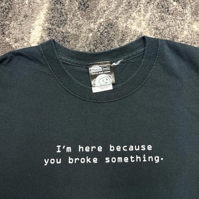 Vintage Tech Shirt Mens Large ThinkGeek Computer Technology Y2K Coding Nerd
