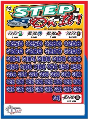 NEW pull tickets STEP ON IT - $2 Instant Tabs